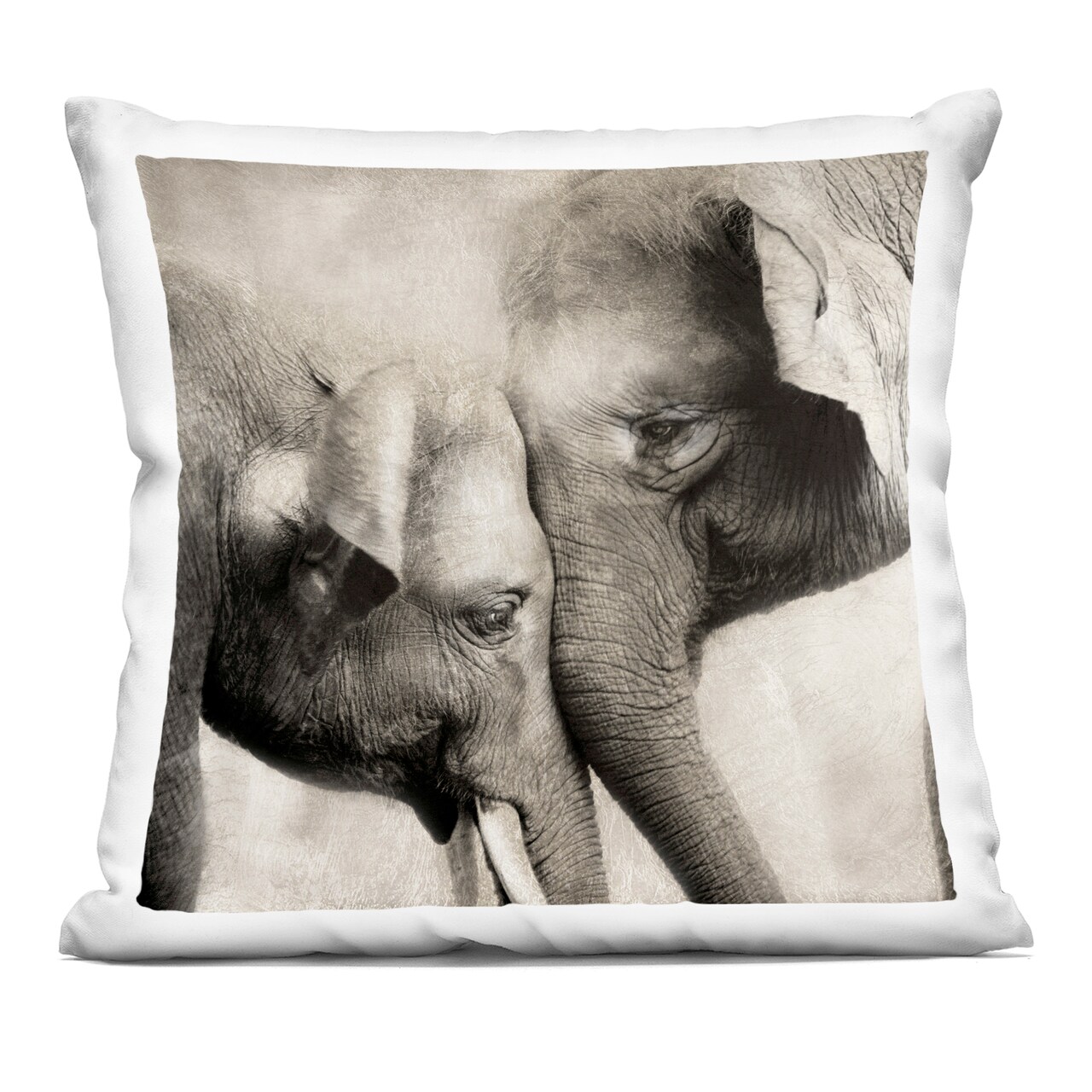 Stupell Industries Elephant & Baby Hug Decorative Printed Pillow design by CAD Designs, 18 x 7 x 18